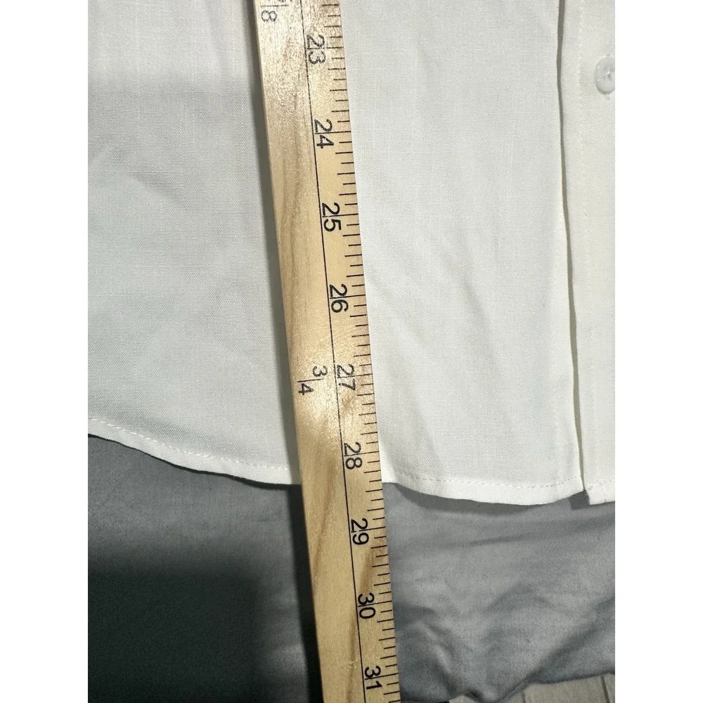 NWT Coofandy White Long Sleeve Button Up‎ M